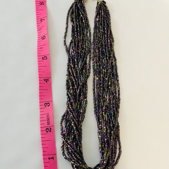 Glam Metallic Beaded Necklace - Picture 3 of 7